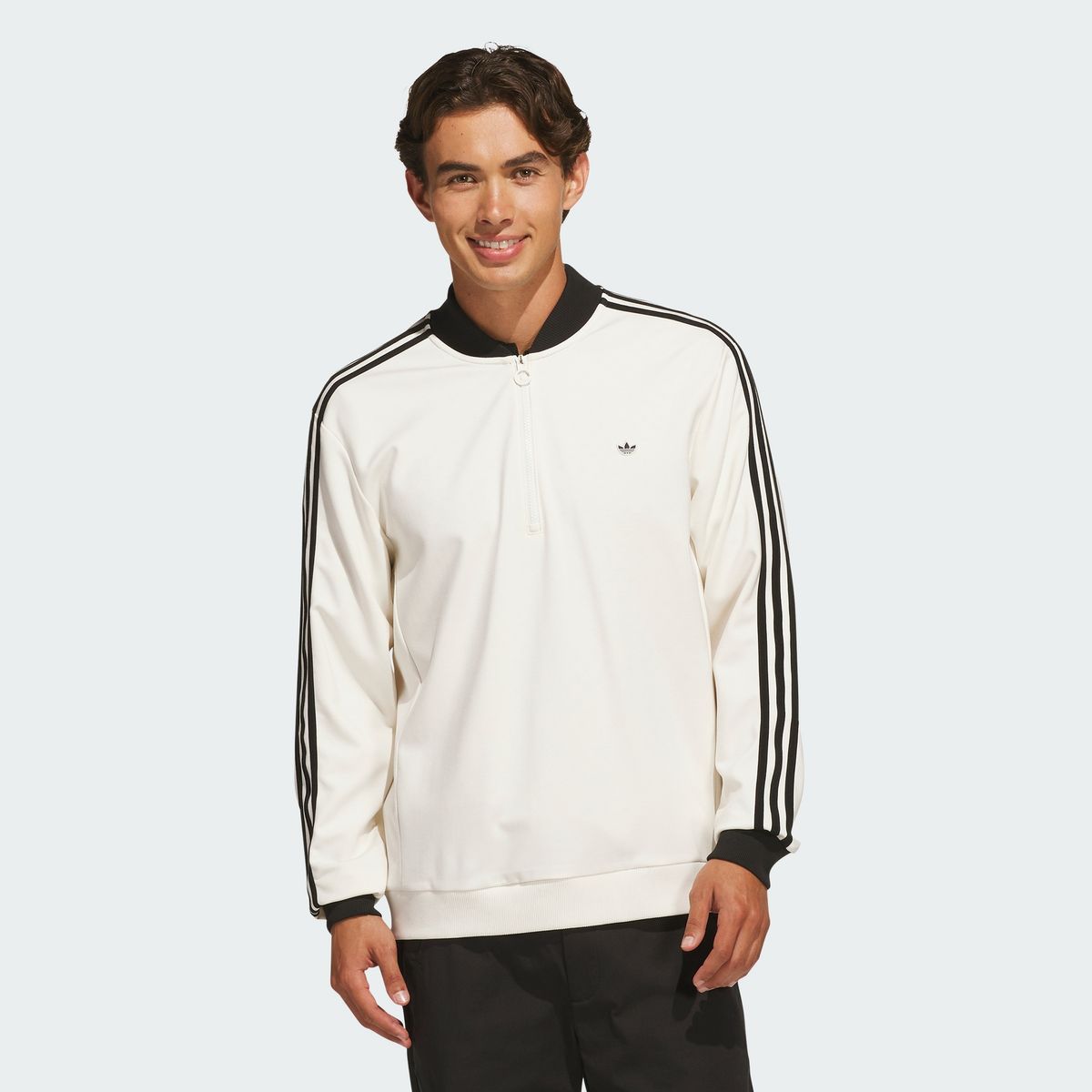 아디다스 골프(ADIDAS GOLF) 오리지널스 3-스트라이프 쿼터 지퍼 스웨트셔츠 KS5735