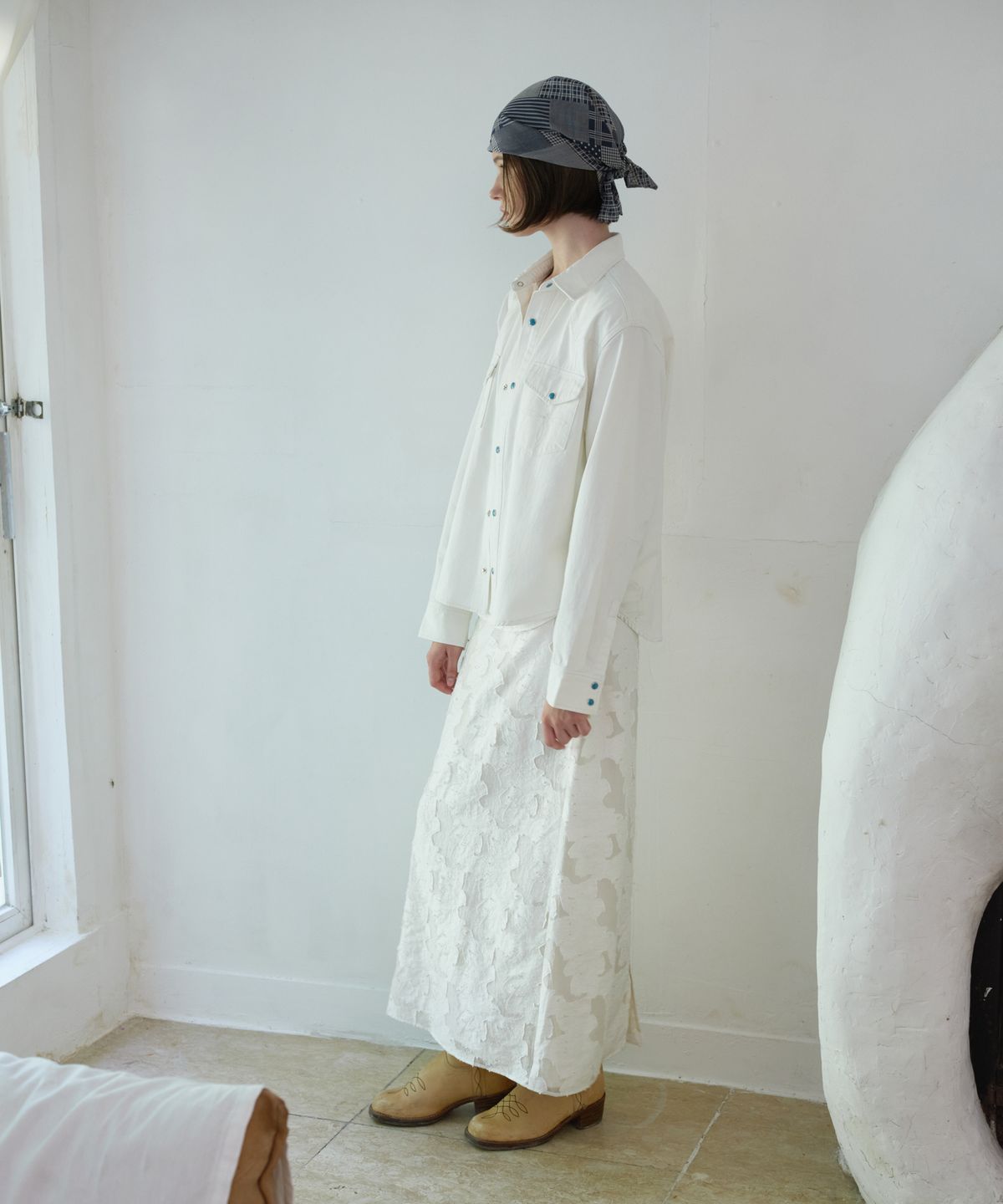 프리터(FRITUR) Western Cotton Shirt White_F263SH07