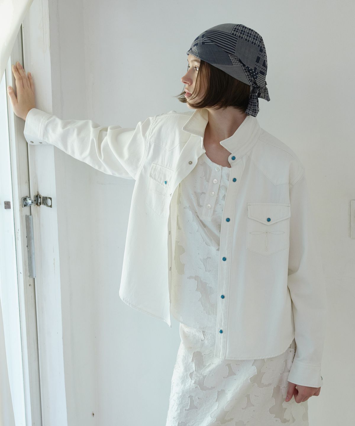 프리터(FRITUR) Western Cotton Shirt White_F263SH07