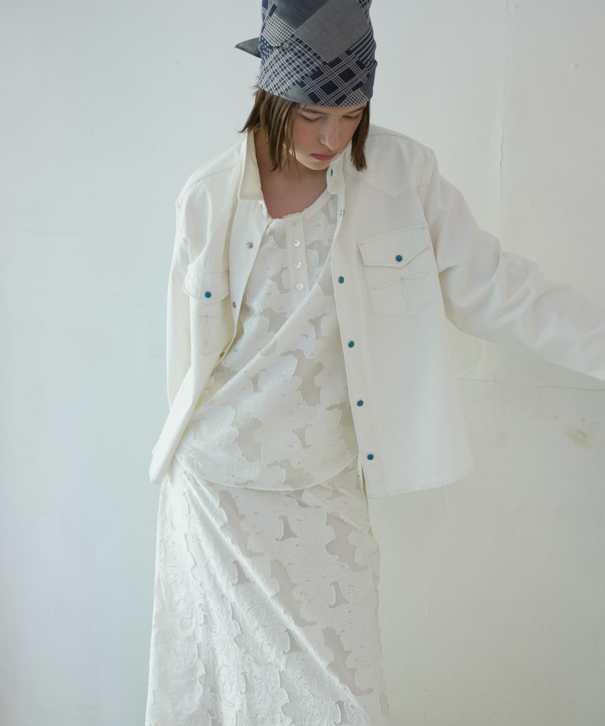 프리터(FRITUR) Western Cotton Shirt White_F263SH07