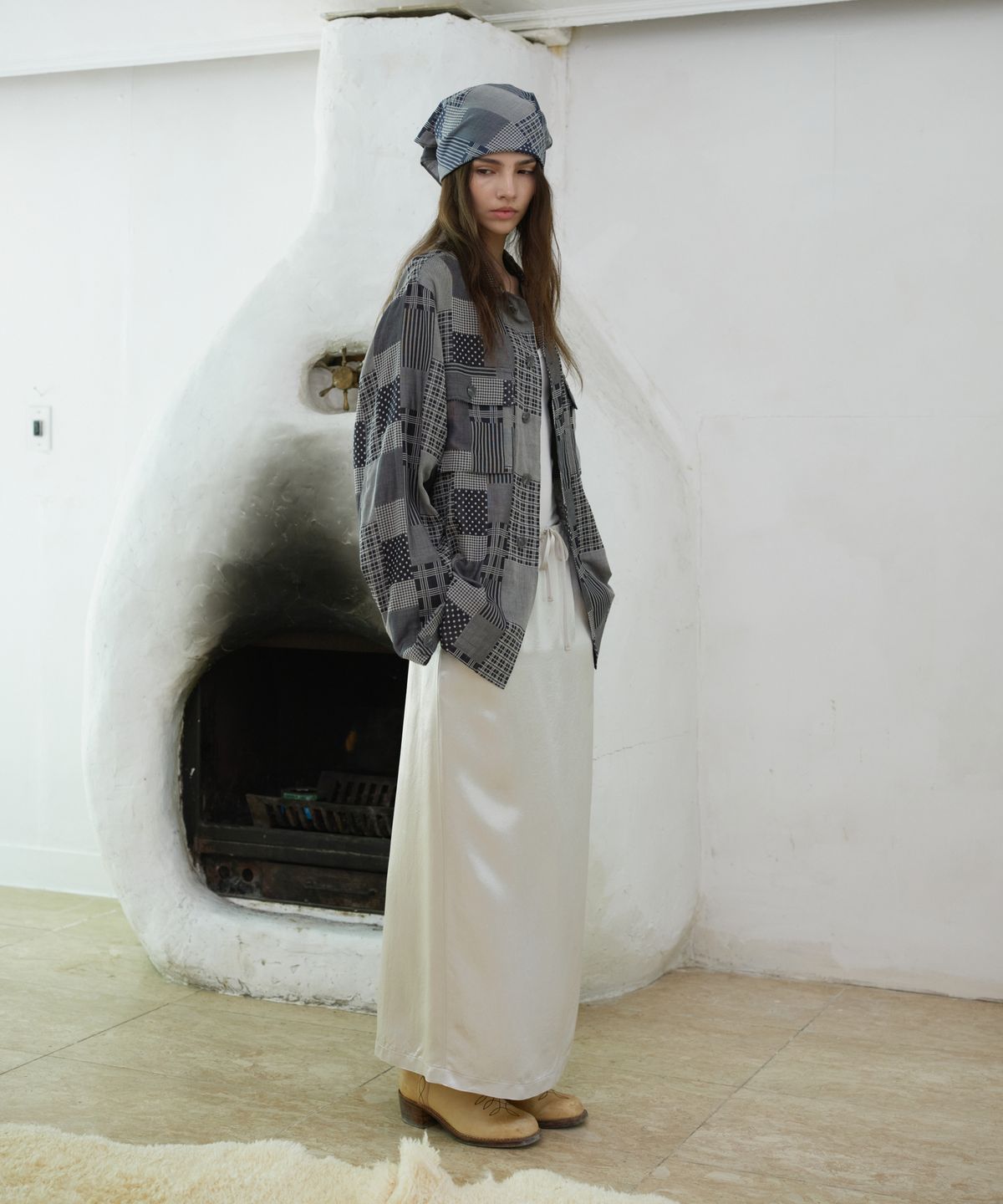프리터(FRITUR) Papa Patchwork Shirt Black_F263SH09