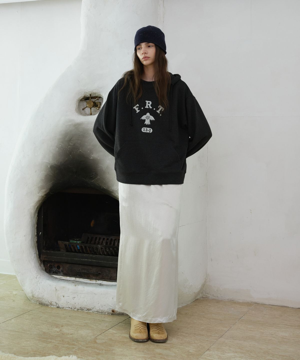 프리터(FRITUR) Club Bird Hoodie Black_F263TS17