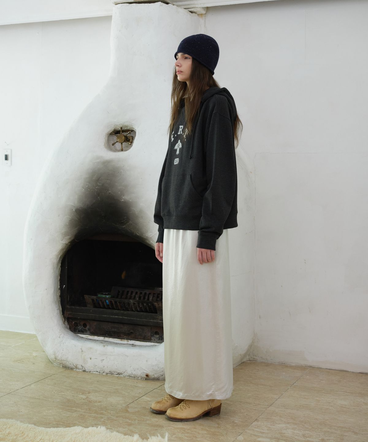 프리터(FRITUR) Club Bird Hoodie Black_F263TS17
