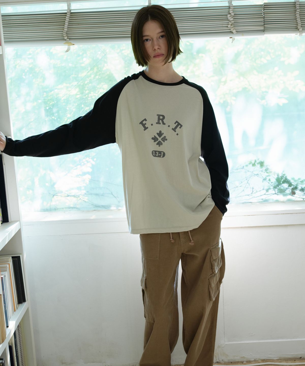 프리터(FRITUR) FRT Raglan T-shirt Black_F263TS16