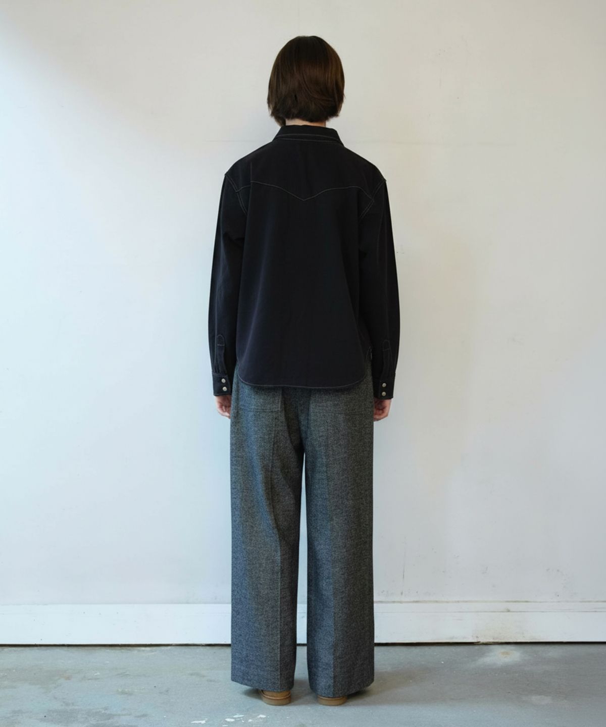 프리터(FRITUR) Classic Tailored Pintuck Pants Grey_F263PT04