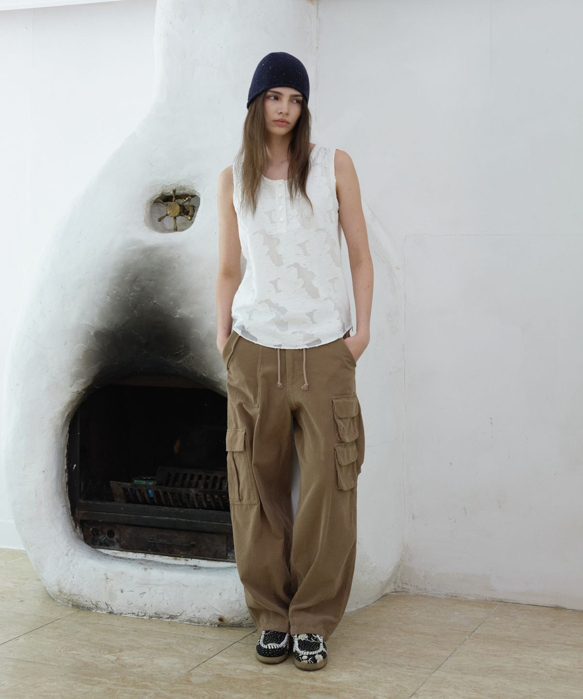 프리터(FRITUR) Kyoto Cargo Pants Camel_F263PT02