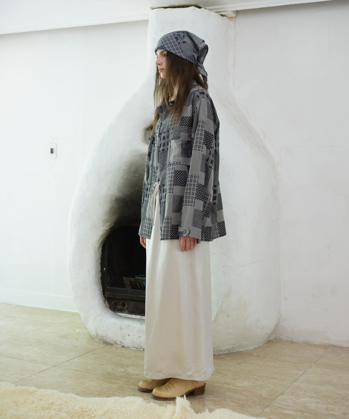 프리터(FRITUR) Glow Satin Skirt Ivory_F263SK08