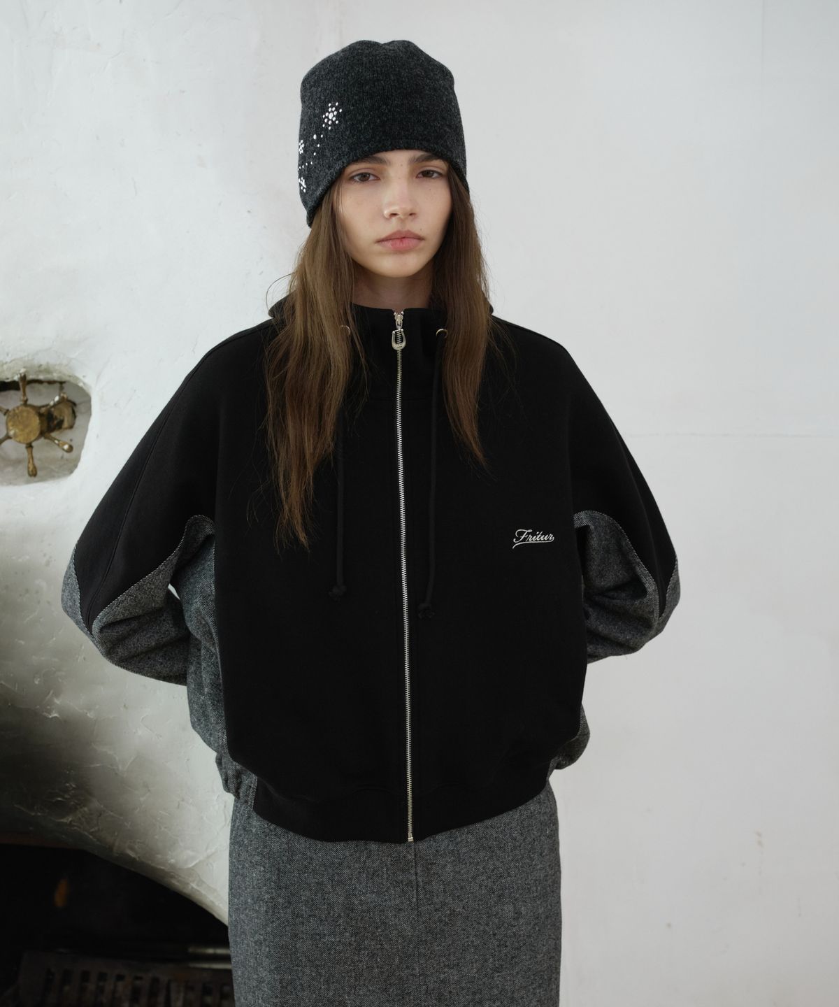 프리터(FRITUR) Western Stud Beanie Brown__F263AC01