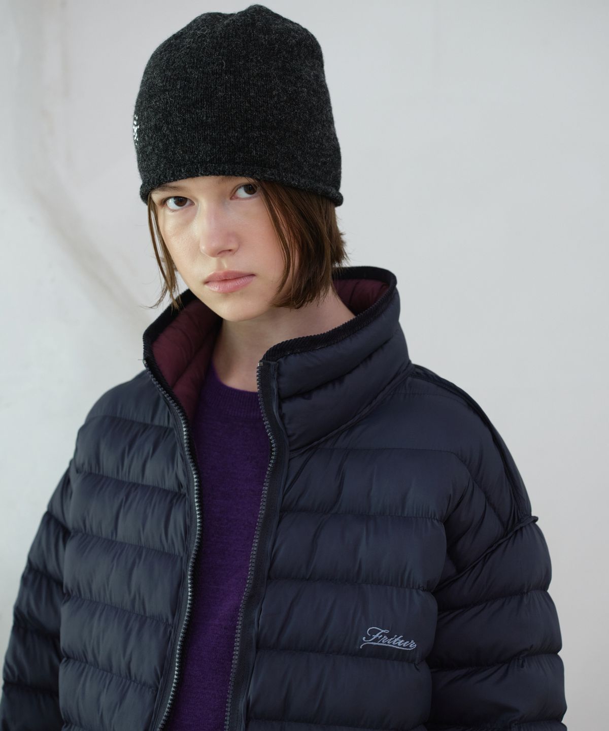 프리터(FRITUR) Western Stud Beanie Brown__F263AC01