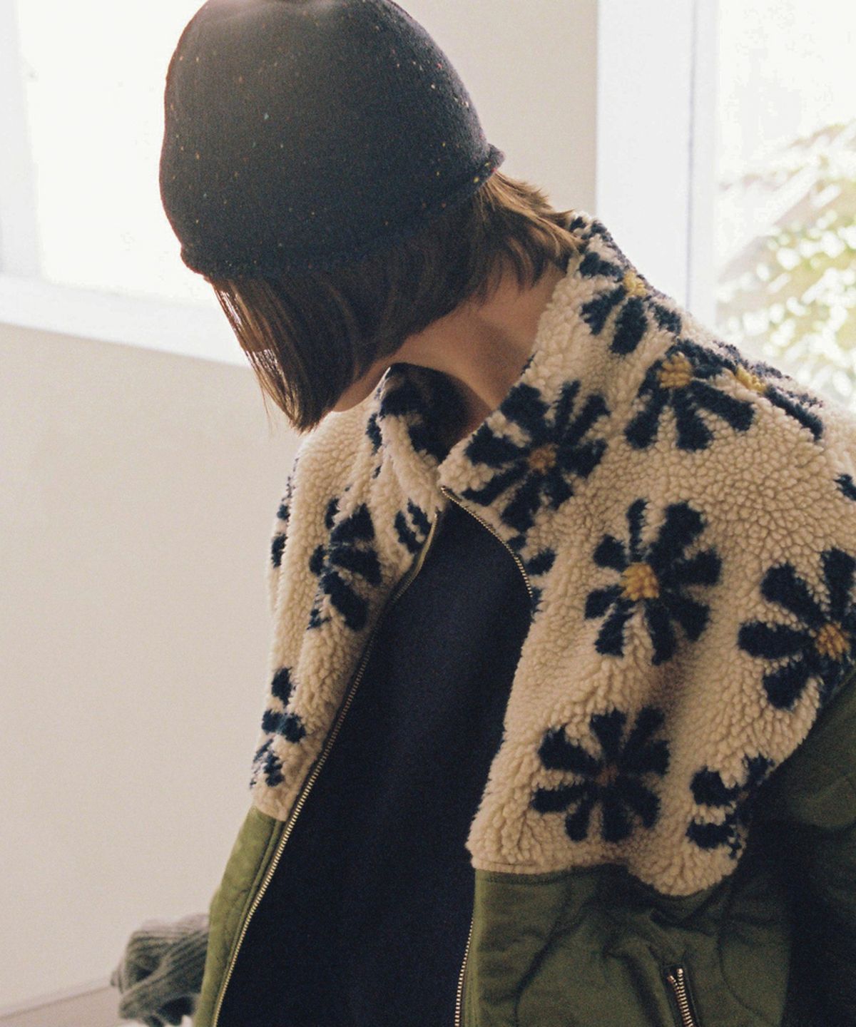 프리터(FRITUR) Chine Rollup Beanie Navy_F263HT11