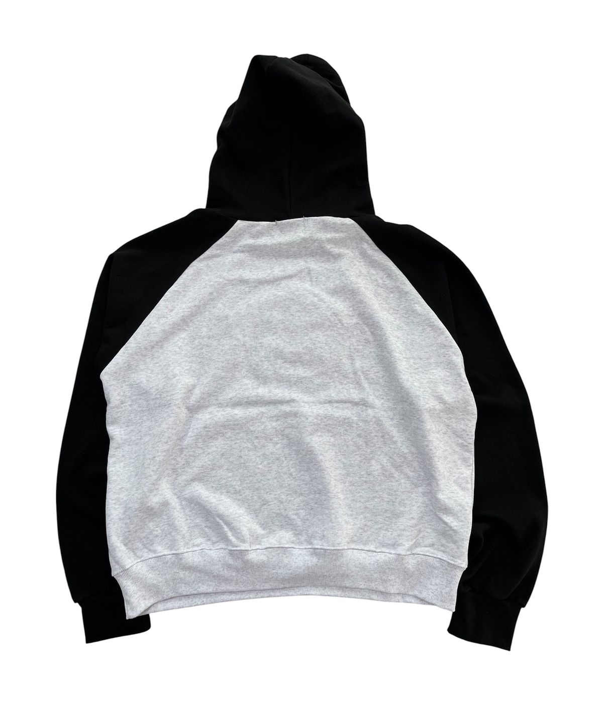스케이터락(SK8ER ROCK) Star Patchwork Hoodie (white melange*black)