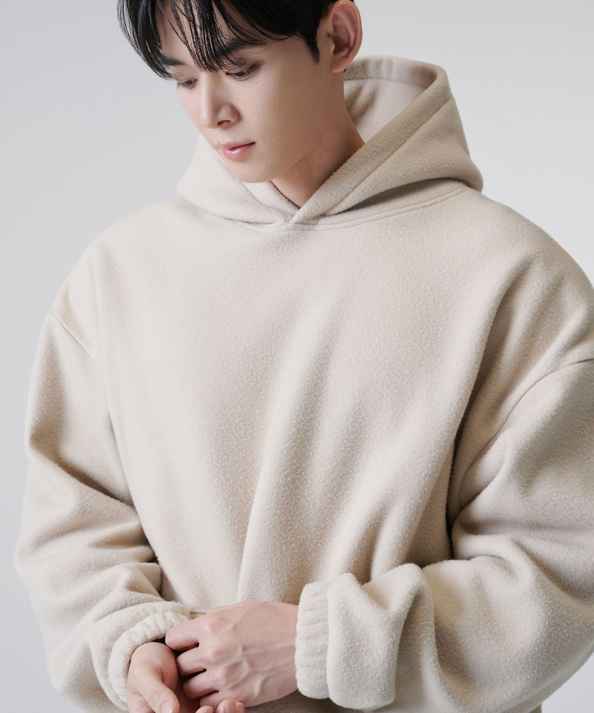 디바라(DIBALA) [어깨패드+3CM] 플리스 후드티 디바라 시그니처 수트