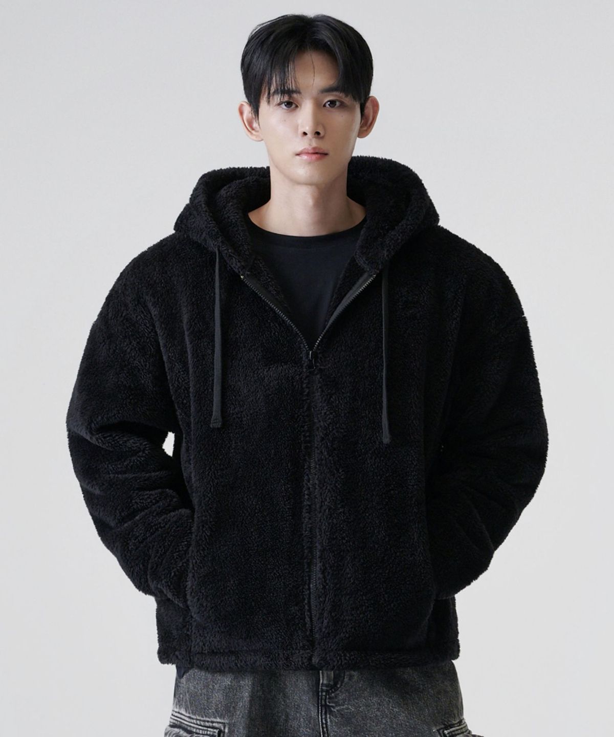 디바라(DIBALA) [어깨패드+3CM] 플리스 후드집업 디바라 시그니처 수트