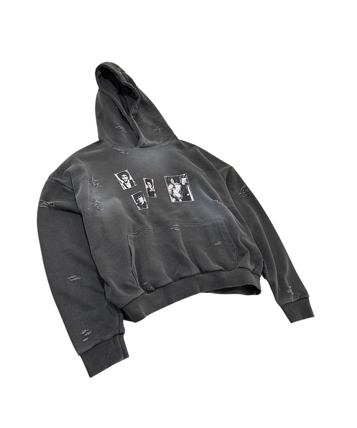 스케이터락(SK8ER ROCK) Lost Archive Grunge Hoodie (Black)