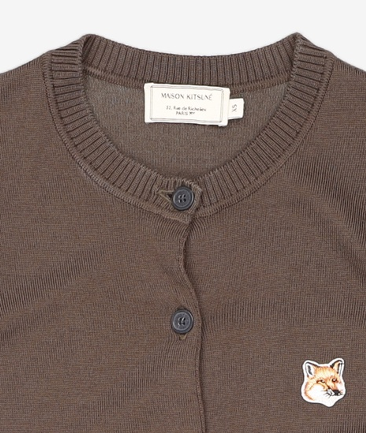 메종 키츠네(MAISON KITSUNE) 폭스헤드 여성 울 가디건 XS