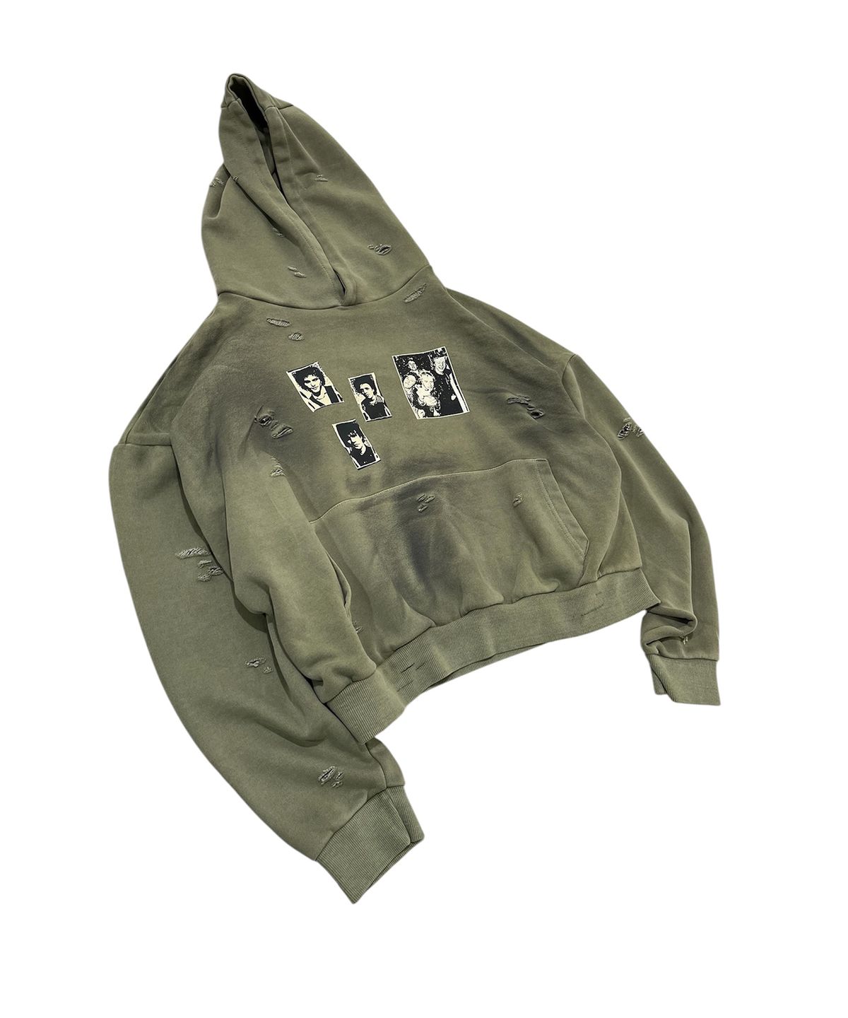 스케이터락(SK8ER ROCK) Lost Archive Grunge Hoodie (Khaki)