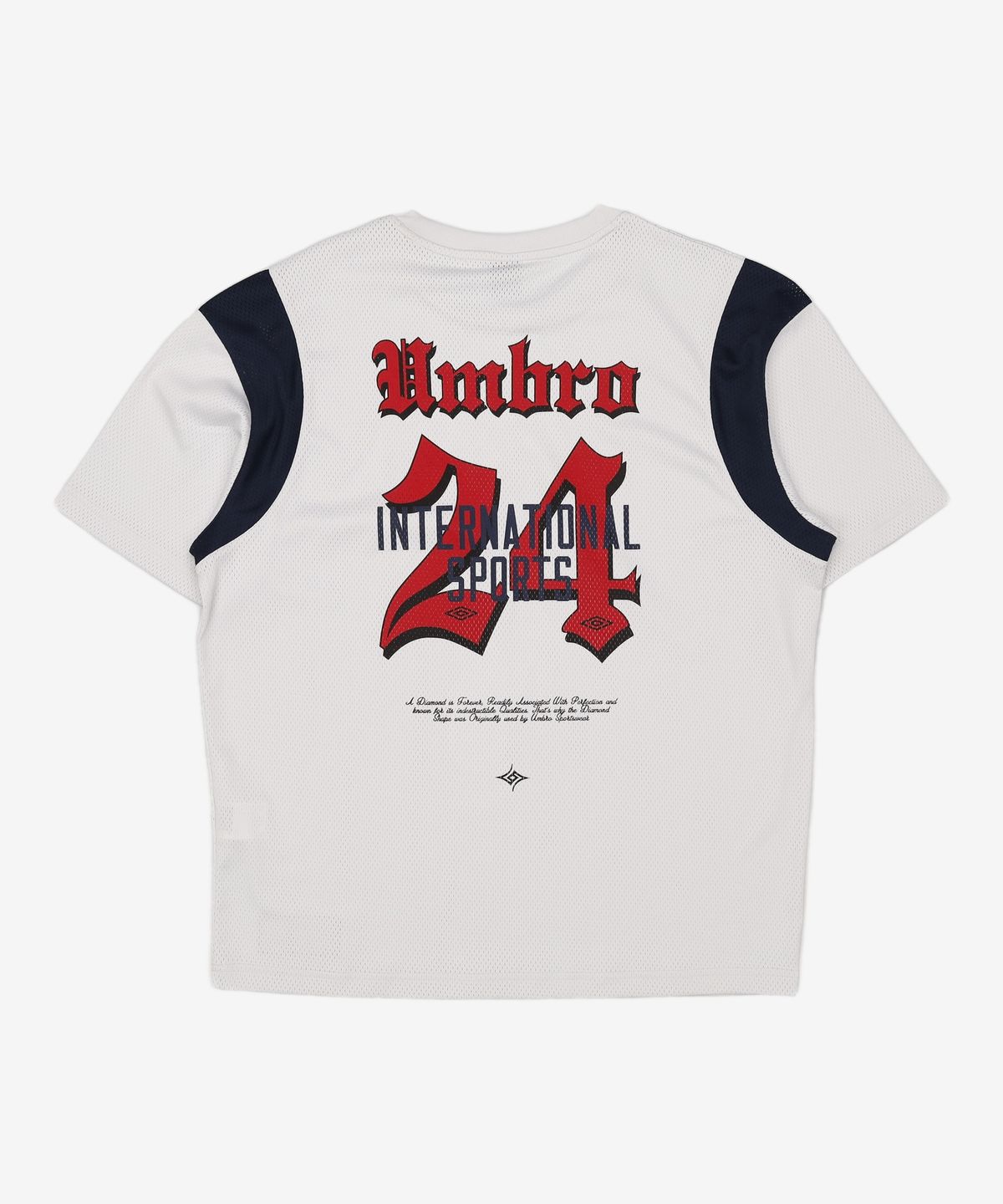 엄브로(UMBRO) 스포티 레터링 메쉬 반팔티셔츠 라이트 그레이(UQ321CRS72) 100