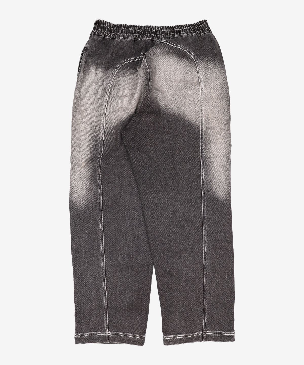 메종미네드(MAISON MINED) CURVED LINE STRING DENIM PANTS BLACK 50