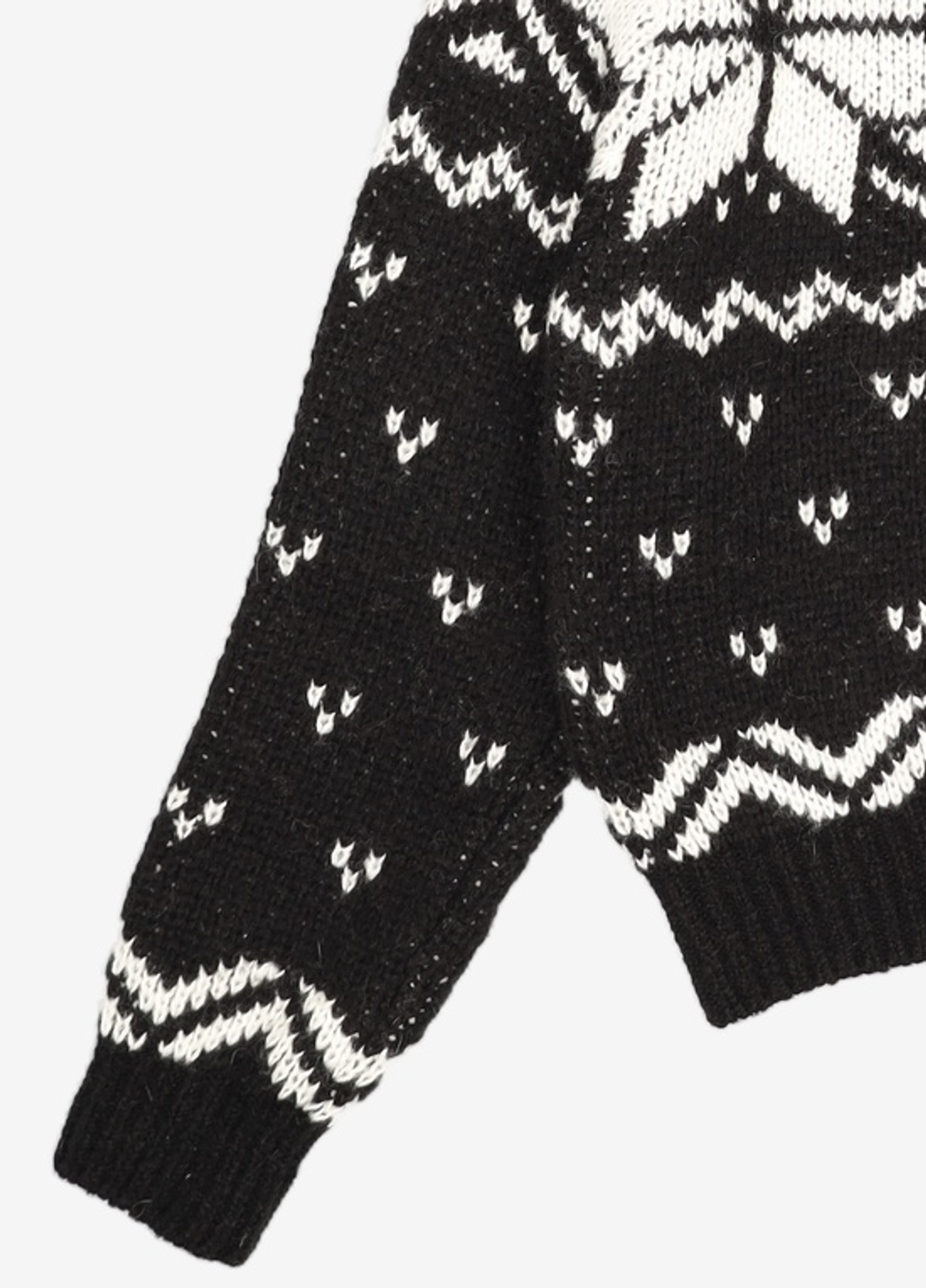 다이애그널(DIAGONAL) NORDIC HOODIE ZIP UP (black) 2XL