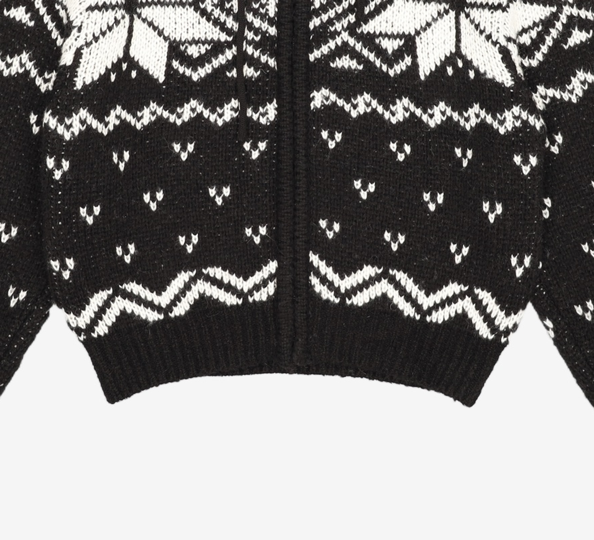 다이애그널(DIAGONAL) NORDIC HOODIE ZIP UP (black) 2XL