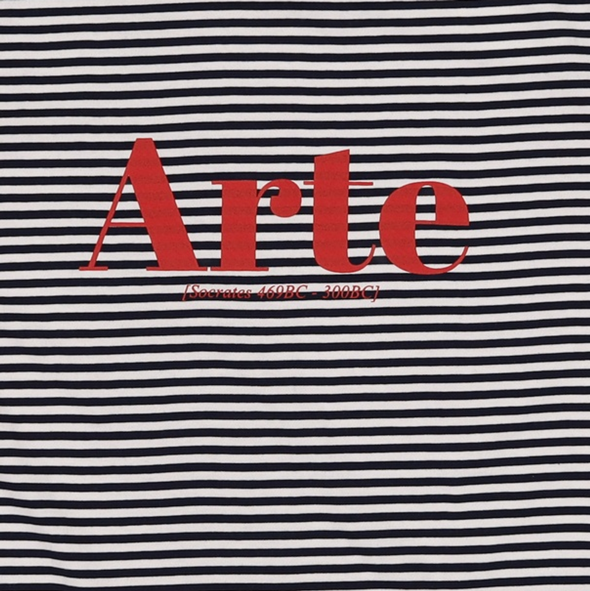 룩캐스트(LOOKAST) NAVY STRIPE ARTE LOGO TSHIRT FREE