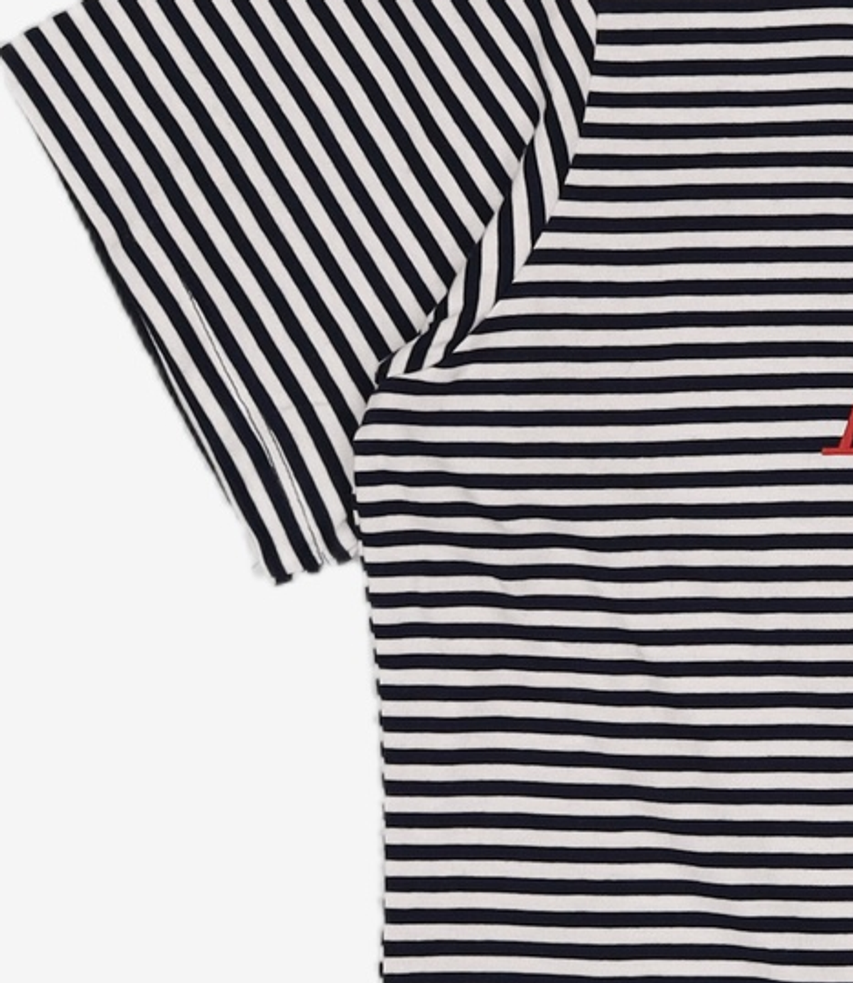 룩캐스트(LOOKAST) NAVY STRIPE ARTE LOGO TSHIRT FREE