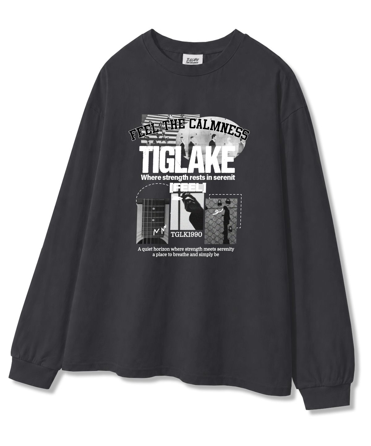 티글레이크(TI.GLAKE) 호리존 오버핏 긴팔 티셔츠 3 COLOR [소매시보리 추가옵션]