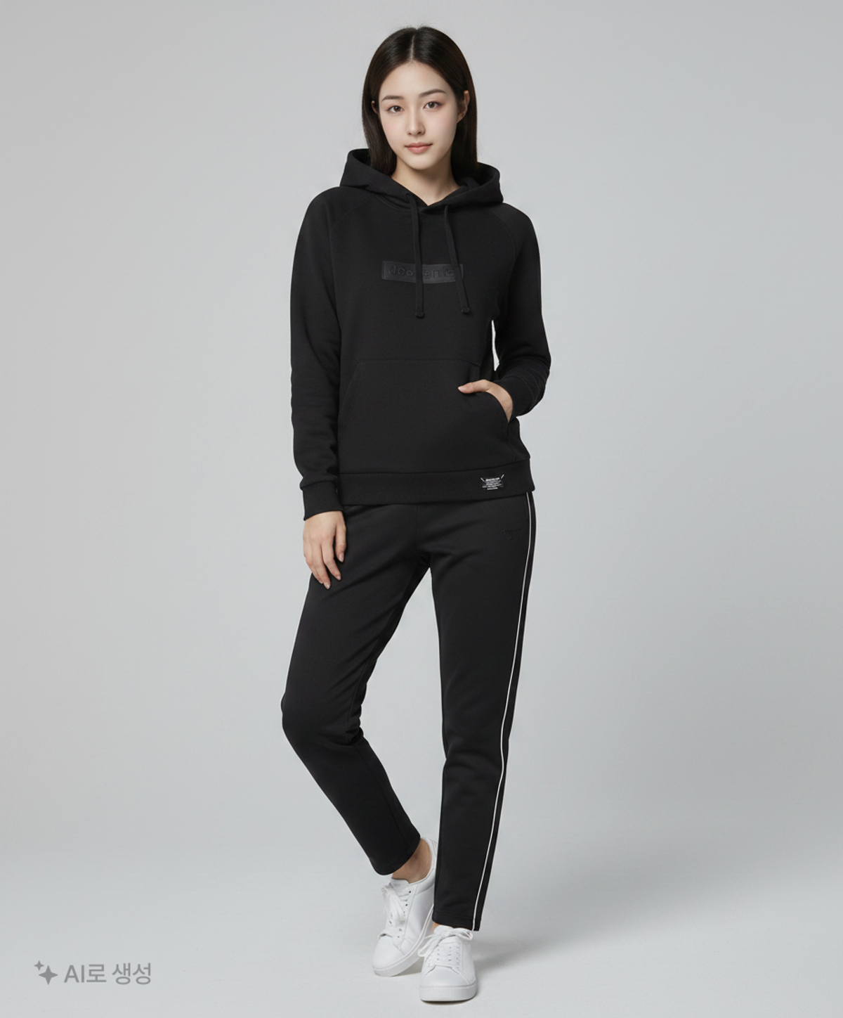 데상트(DESCENTE) 후드 티셔츠 100