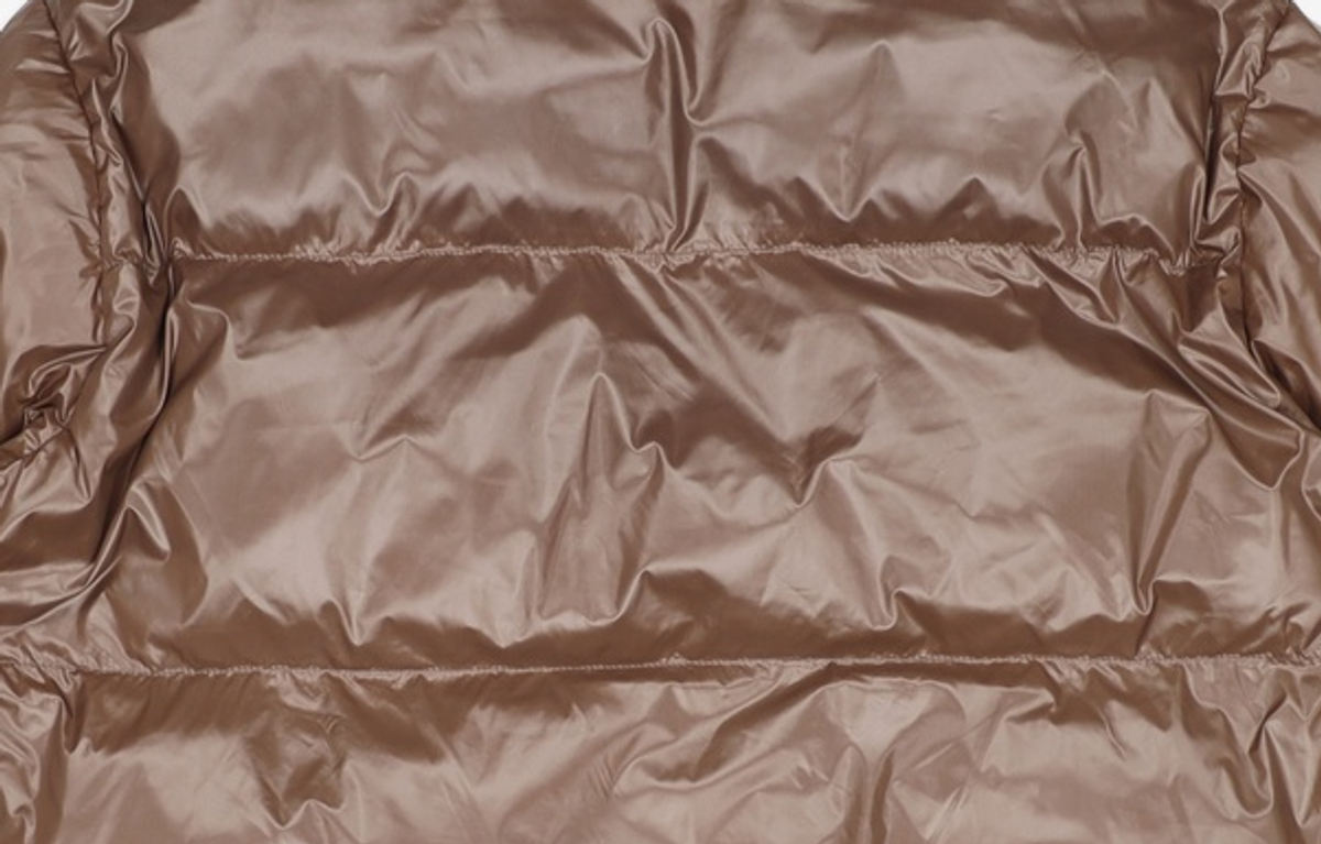 코드그라피(CGP) (우먼) WAVE 로고 Hype 글로시 컬러링 크롭 푸퍼_브라운 S