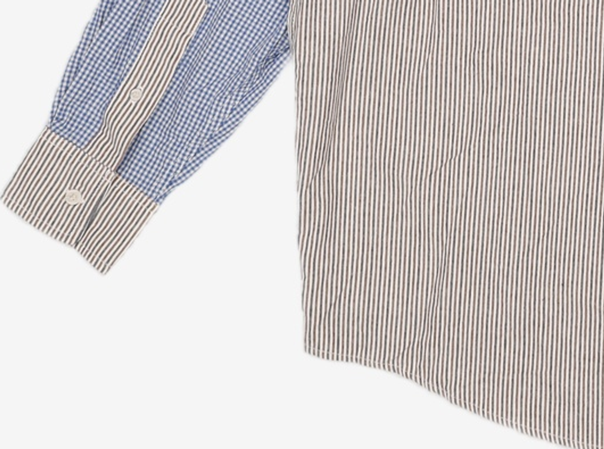 예일(YALE) OVER FIT CRAZY PATTERN SHIRT BLUE L