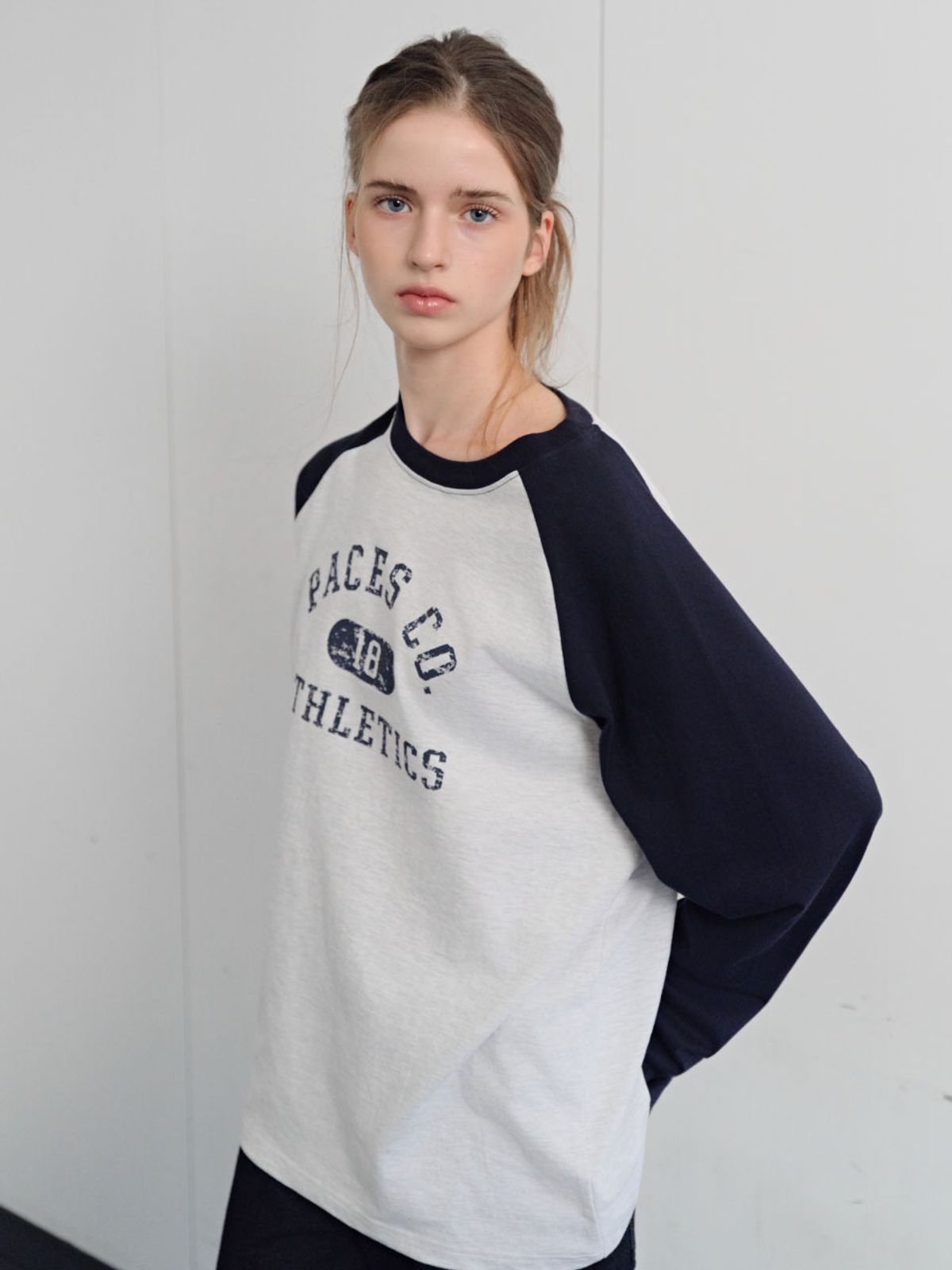 웨이브유니온(WAVE UNION) Athletics Raglan Longsleeve T-shirt Heather gray