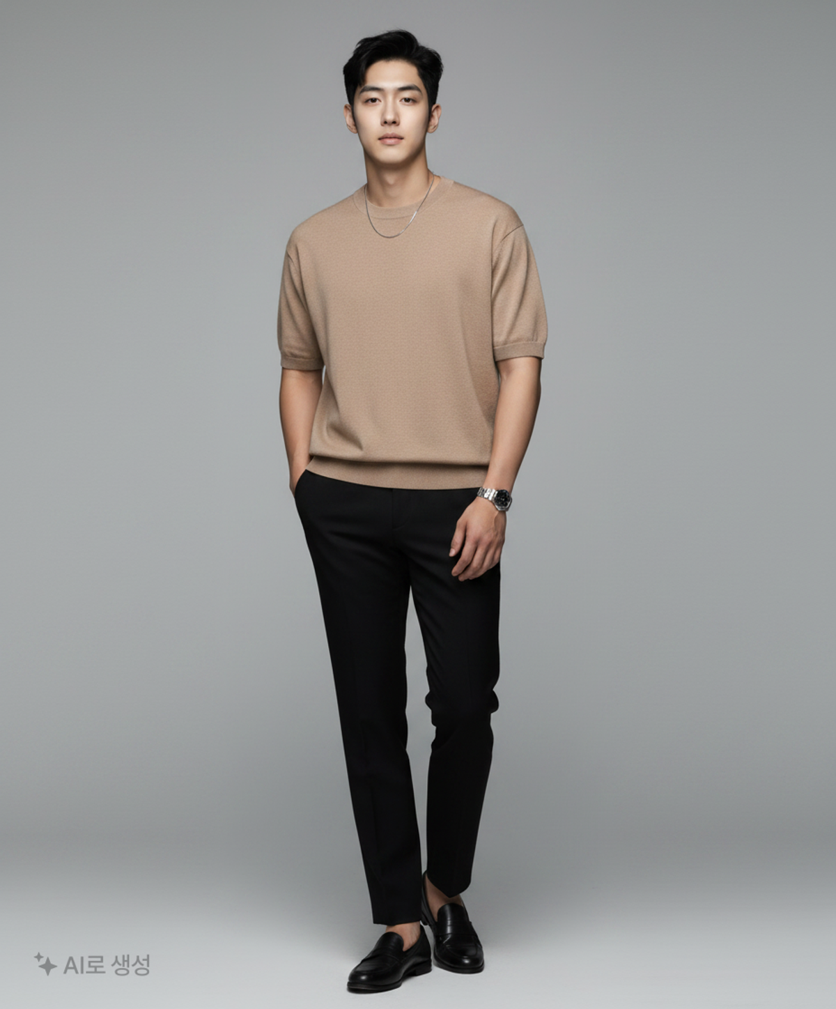 더니트컴퍼니(THEKNITCOMPANY) 코튼 캐시미어 크루넥 니트 [모카] L