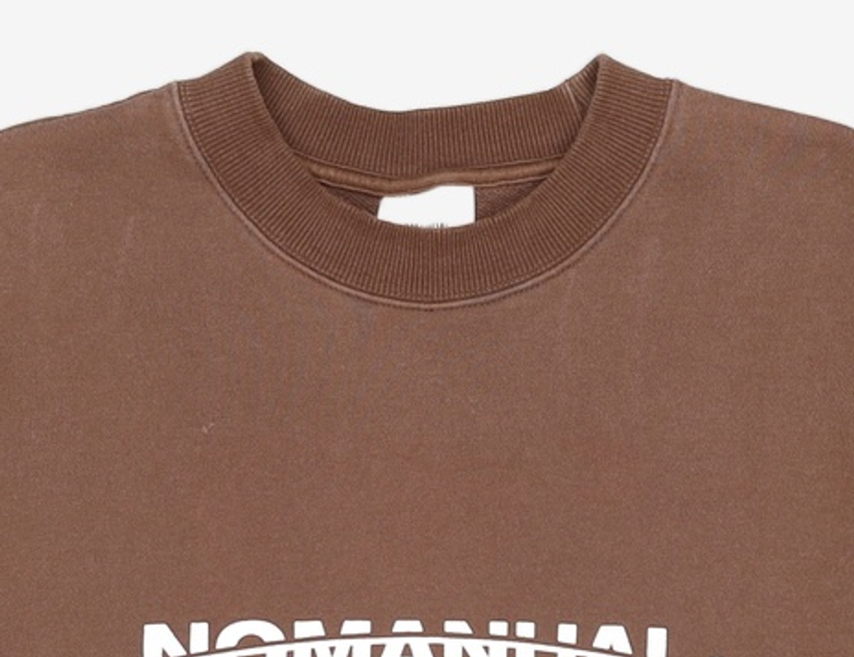 노매뉴얼(NOMANUAL) NEW WORLD SWEATSHIRT - BROWN XL