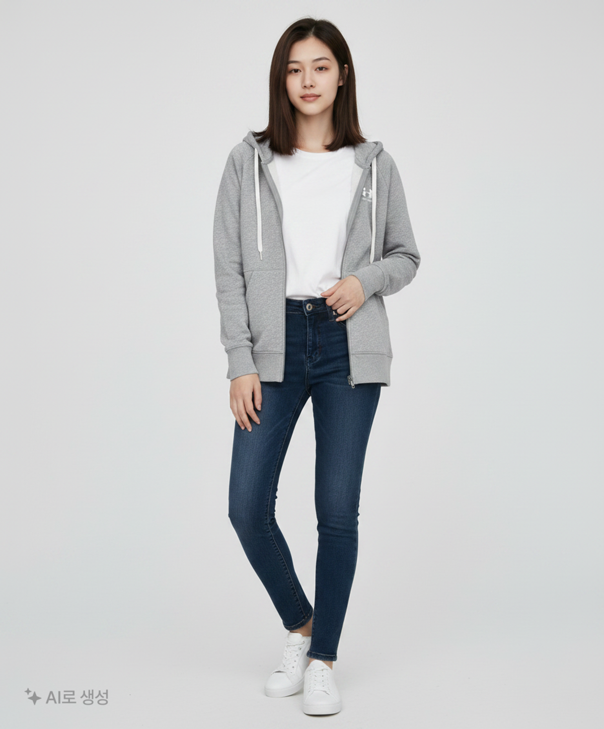 언더아머(UNDERARMOUR) 여성 라이벌 플리스 후드집업 1356400-036 XS
