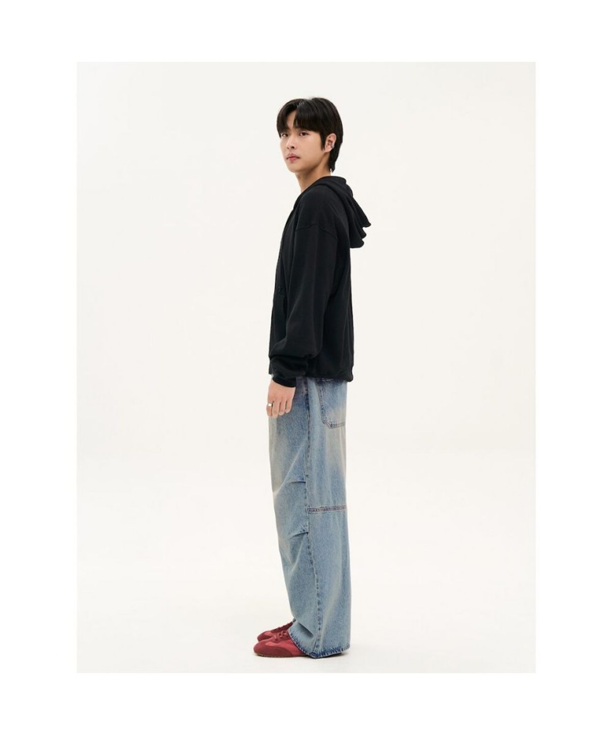 에잇세컨즈(8SECONDS) 파라슈트 밴딩 데님 팬츠  스카이 블루