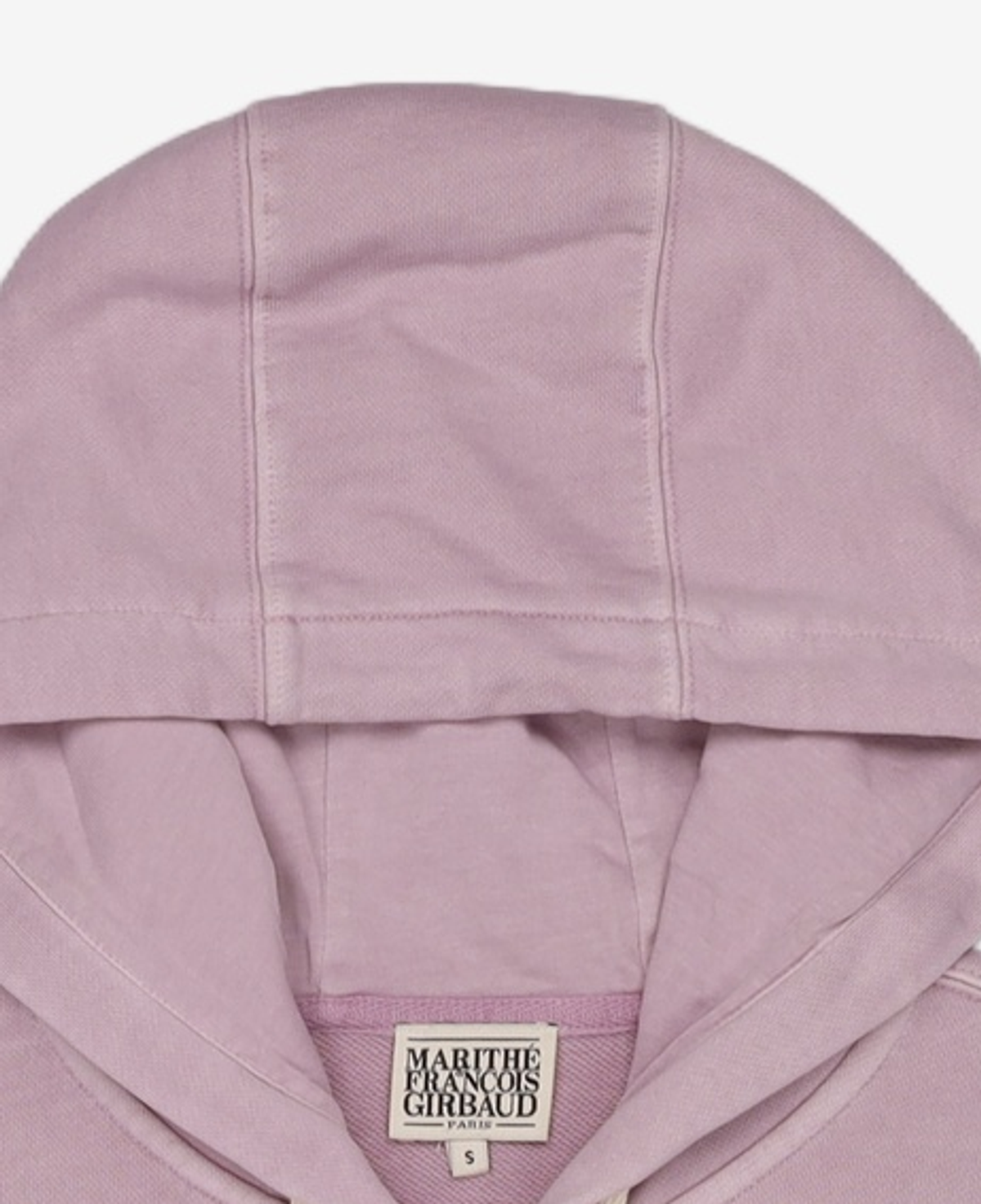 마리떼 프랑소와 저버(MARITHÉ + FRANҪOIS GIRBAUD) W VINTAGE DYEING APPLIQUE LOGO CROP HOODIE ZIPUP dark pink S