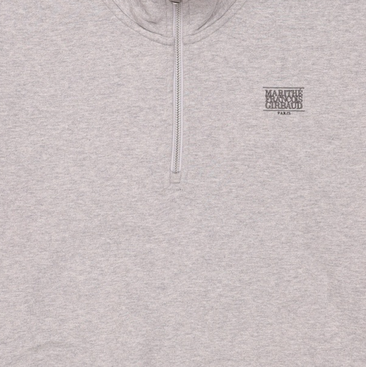 마리떼 프랑소와 저버(MARITHÉ + FRANҪOIS GIRBAUD) W SMALL CLASSIC LOGO HALF ZIPUP CROP SWEATSHIRT heather gray M