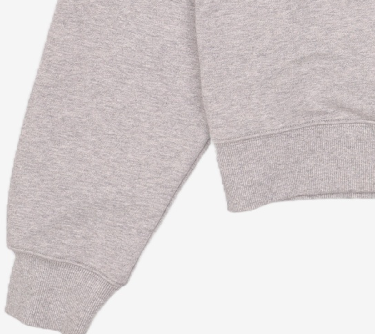 마리떼 프랑소와 저버(MARITHÉ + FRANҪOIS GIRBAUD) W SMALL CLASSIC LOGO HALF ZIPUP CROP SWEATSHIRT heather gray M