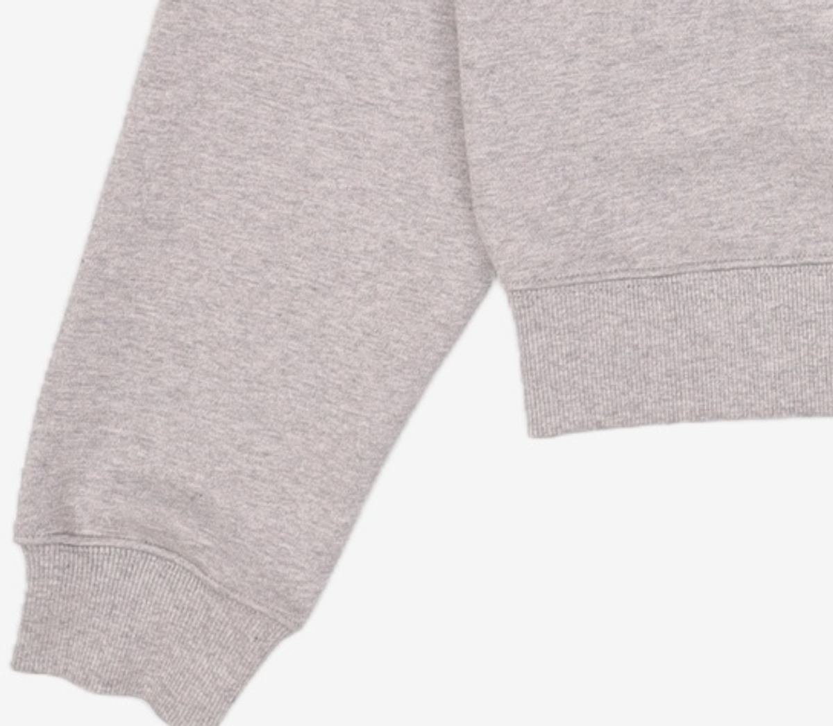 마리떼 프랑소와 저버(MARITHÉ + FRANҪOIS GIRBAUD) W SMALL CLASSIC LOGO HALF ZIPUP CROP SWEATSHIRT heather gray M
