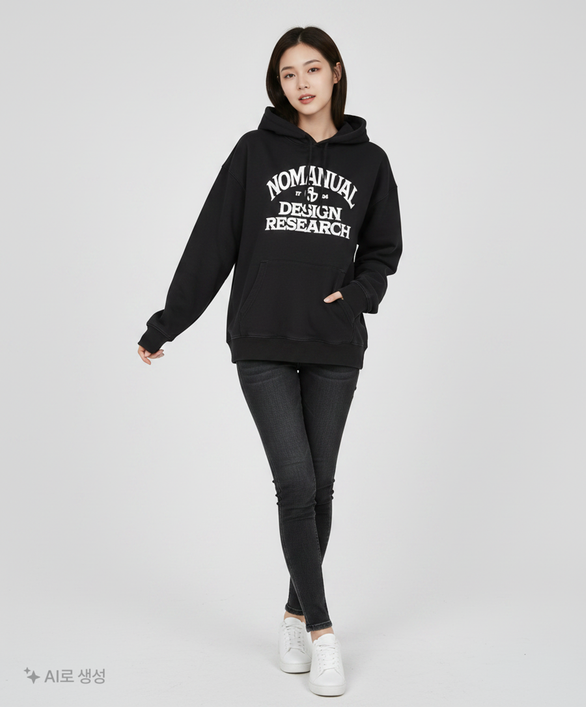 노매뉴얼(NOMANUAL) A.G HOODIE - BLACK M
