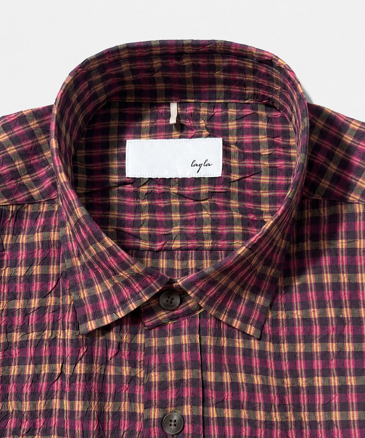 다이아몬드 레이라(DIAMOND LAYLA) Autumnal Magenta Brick Check Shirt S203