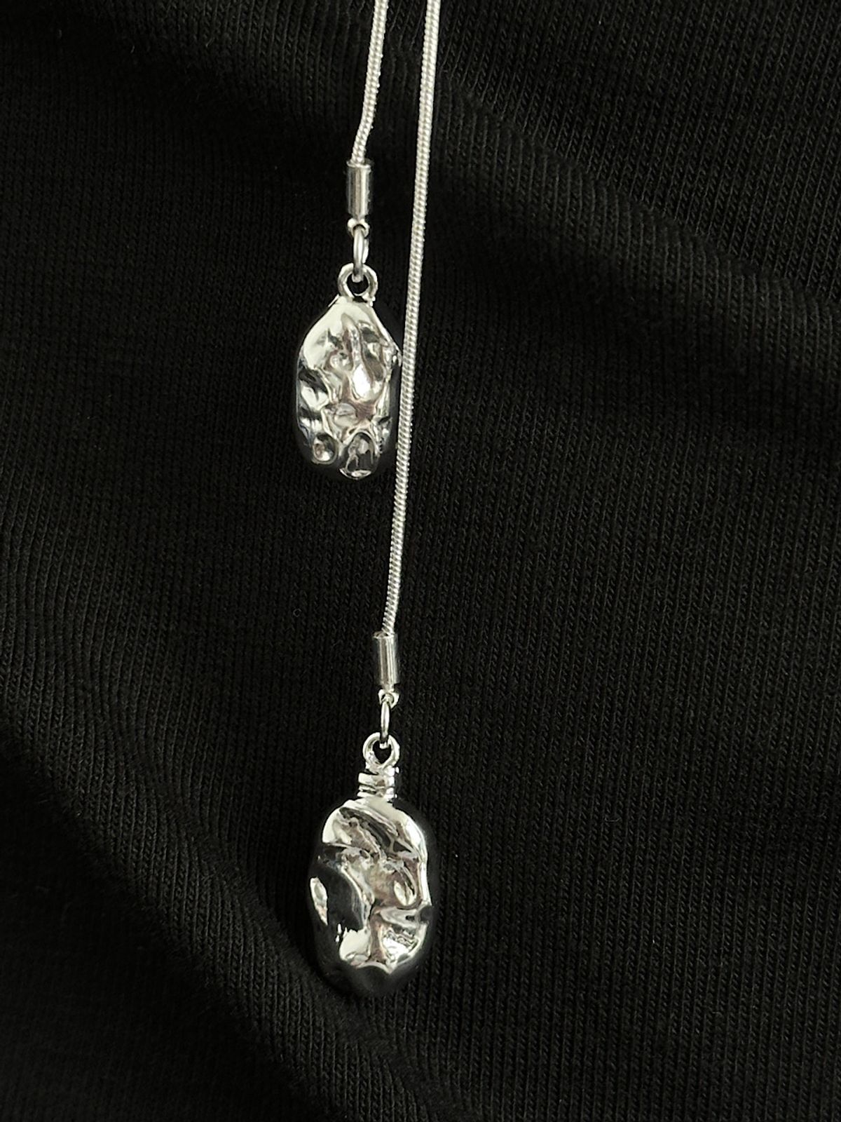 아포엠(APOEM) Twin Drop  Necklace