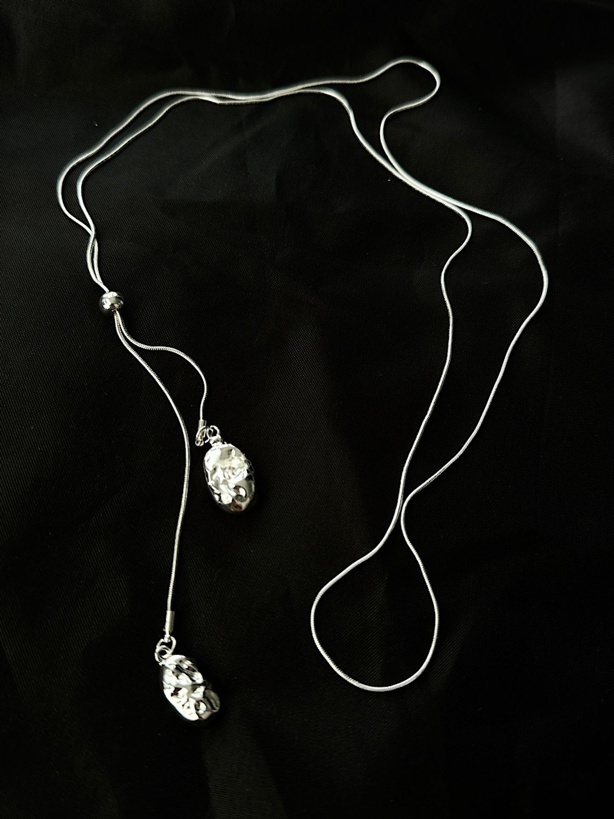 아포엠(APOEM) Twin Drop  Necklace