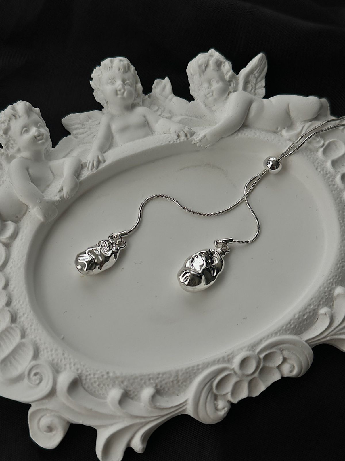 아포엠(APOEM) Twin Drop  Necklace