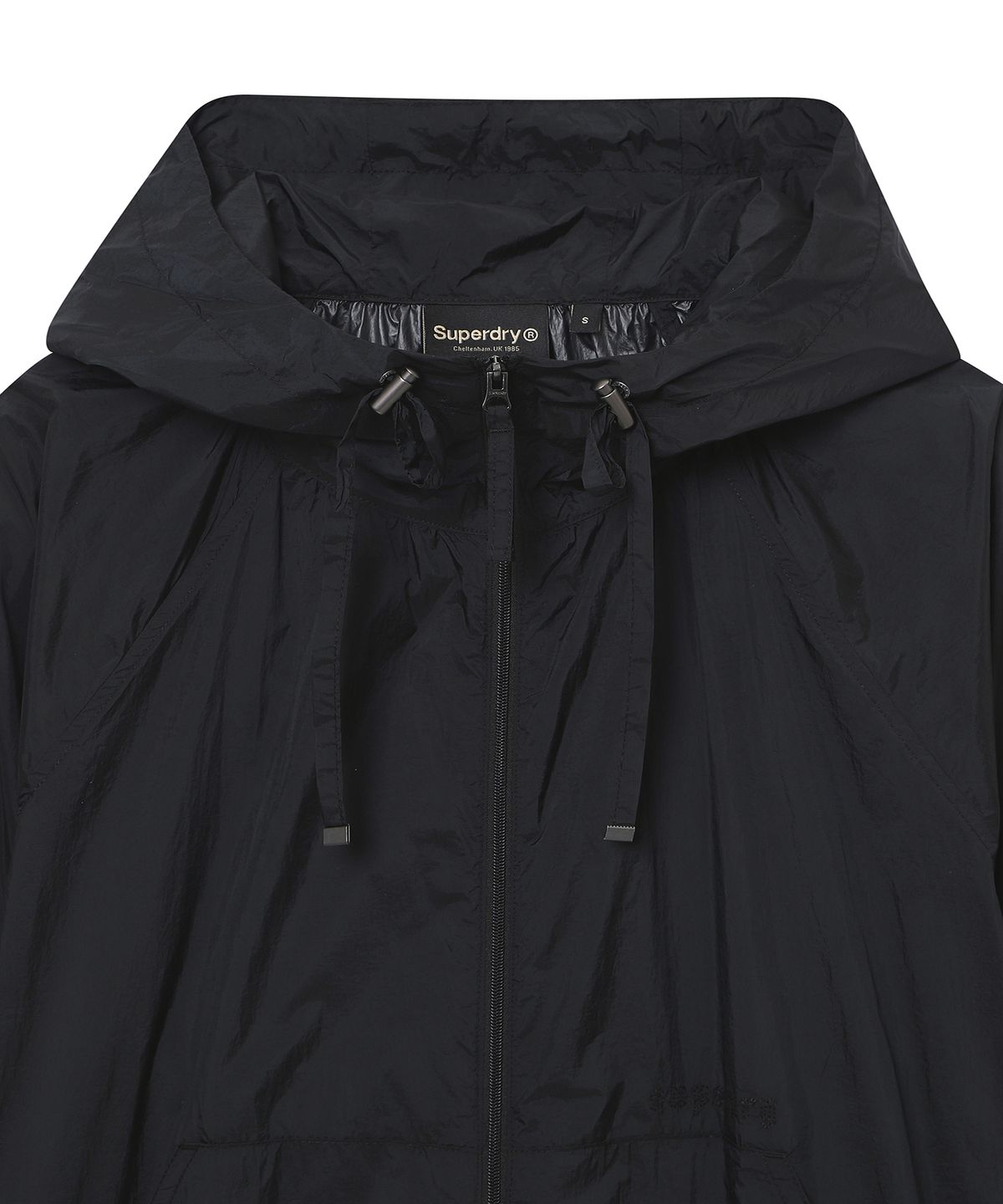 슈퍼드라이(SUPERDRY) 우먼스 글로시 셔링 윈드 자켓 블랙 SDFJWCQ53BLK