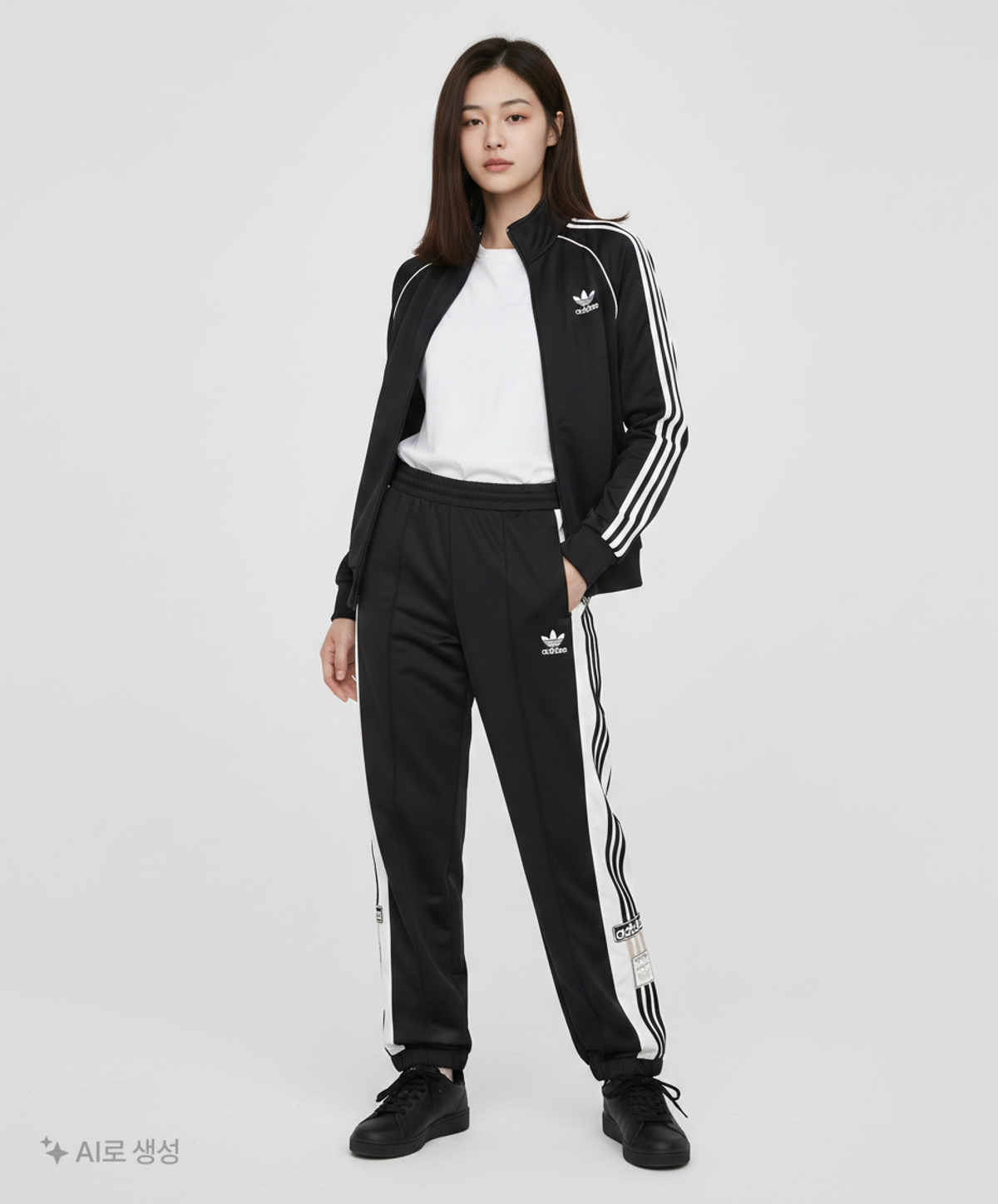 아디다스(ADIDAS) 아디브레이크 팬츠 W - 블랙:화이트 / GJ6580 32