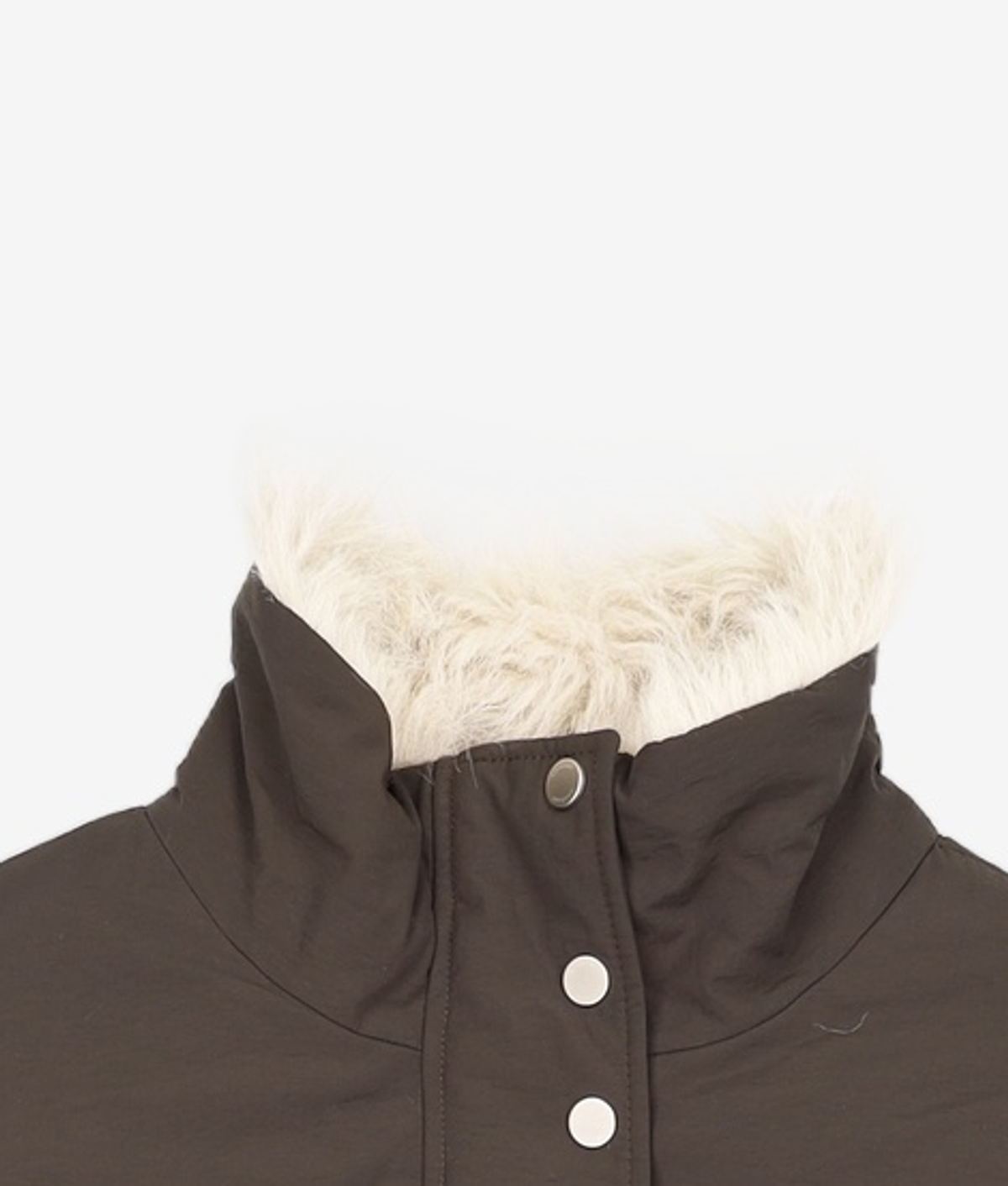 룩캐스트(LOOKAST) 벨라 리버시블 비건 퍼 패딩_브라운 / BELLA RIVERSIBLE VEGAN FUR PADDING_BROWN ONE