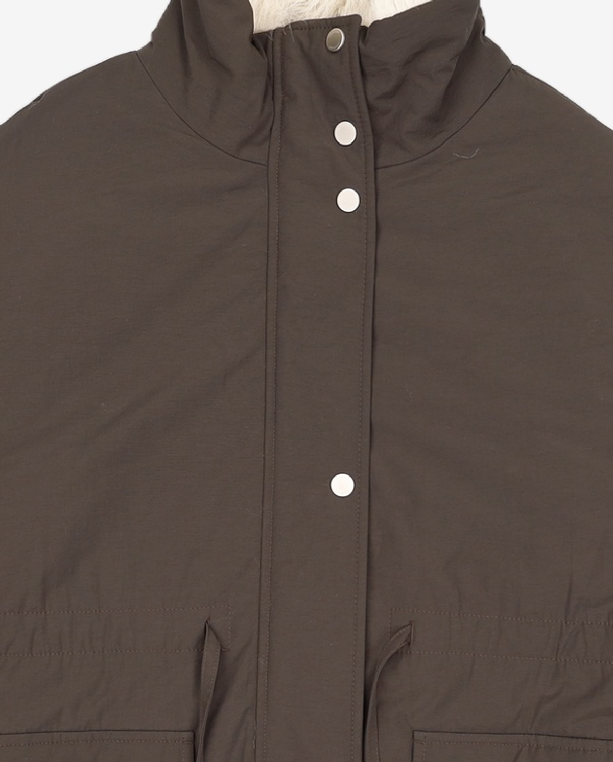 룩캐스트(LOOKAST) 벨라 리버시블 비건 퍼 패딩_브라운 / BELLA RIVERSIBLE VEGAN FUR PADDING_BROWN ONE