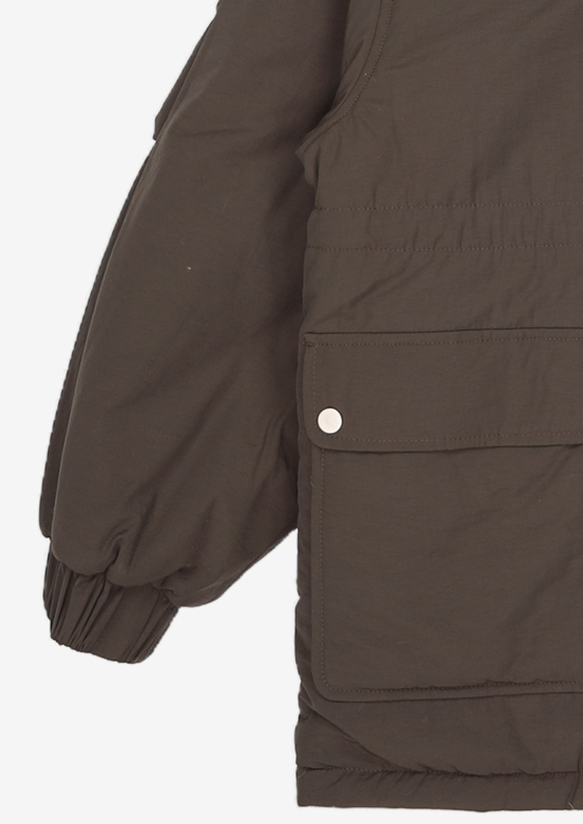 룩캐스트(LOOKAST) 벨라 리버시블 비건 퍼 패딩_브라운 / BELLA RIVERSIBLE VEGAN FUR PADDING_BROWN ONE
