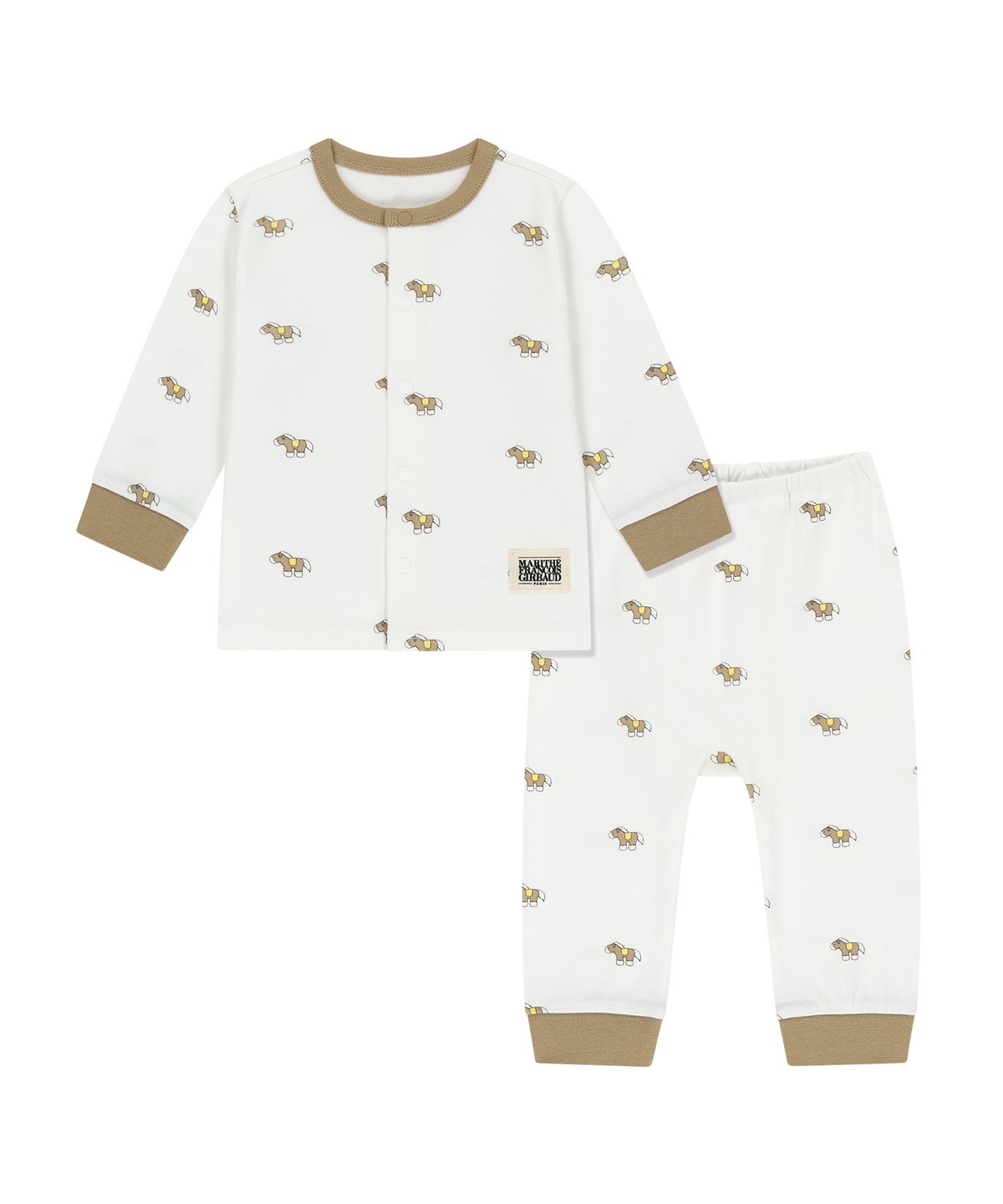 마리떼 키즈(MARITHÉ KIDS) BABY PONY ALLOVER HOMEWEAR SET-UP ivory